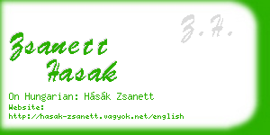 zsanett hasak business card